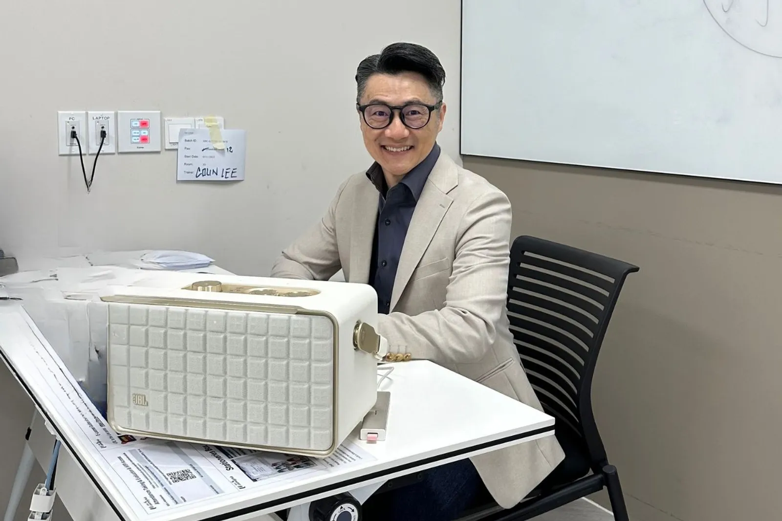 Colin in a coaching room